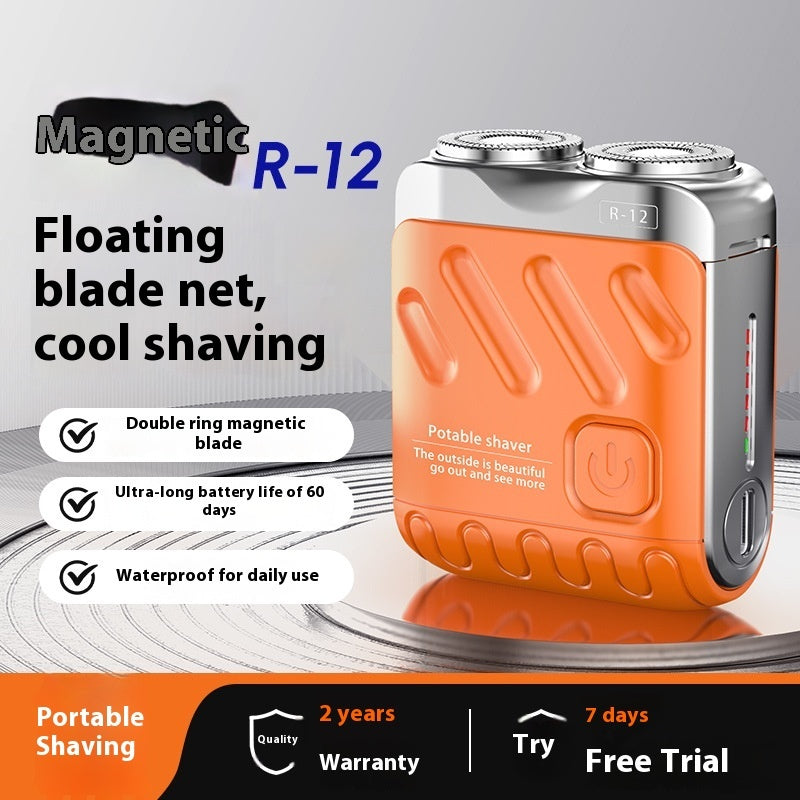 Portable Double Floating Magnetic Blade Rechargeable Pocket Razor