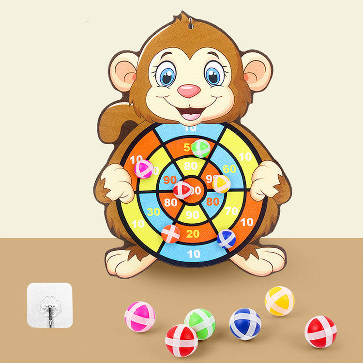 Kids Cartoon Sticky Ball Dart Board Fun