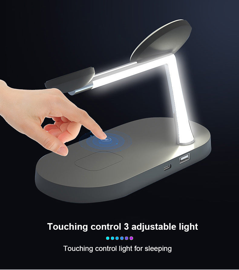 Multifunctional Five-In-One Magnetic Wireless Charging Watch Headset Mobile Phone Holder Charger 15W Fast Charge