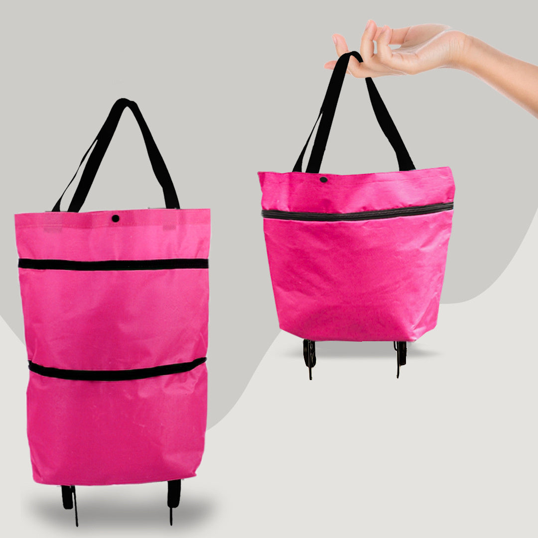 Women's 2 in 1 Foldable Shopping Cart with Wheels