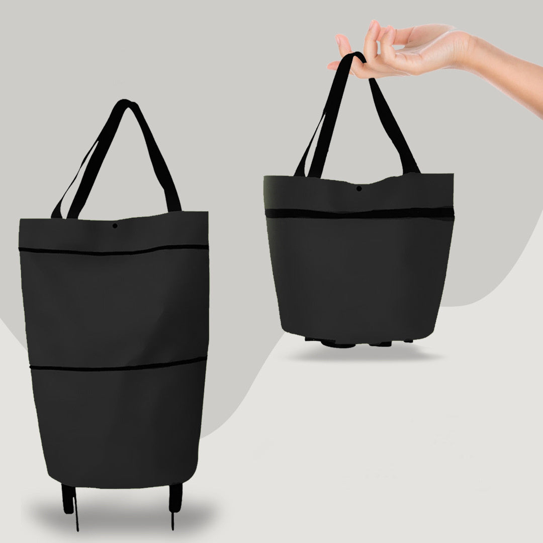 Women's 2 in 1 Foldable Shopping Cart with Wheels
