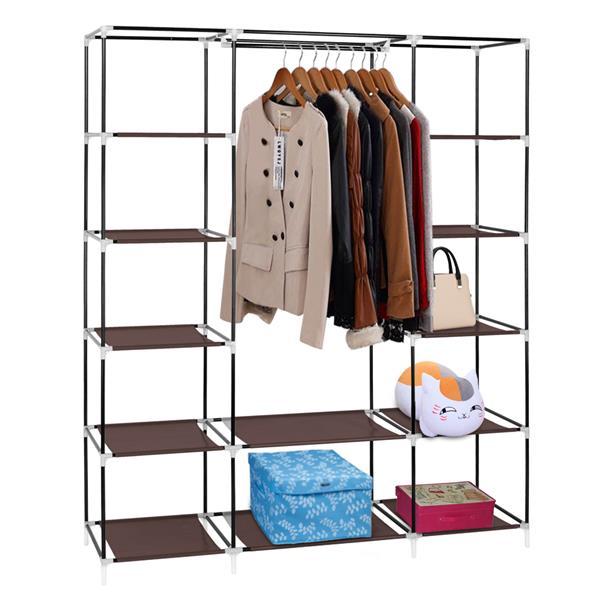 Non Woven Kids Wardrobe Closet with 5 Layers And 12 Compartments