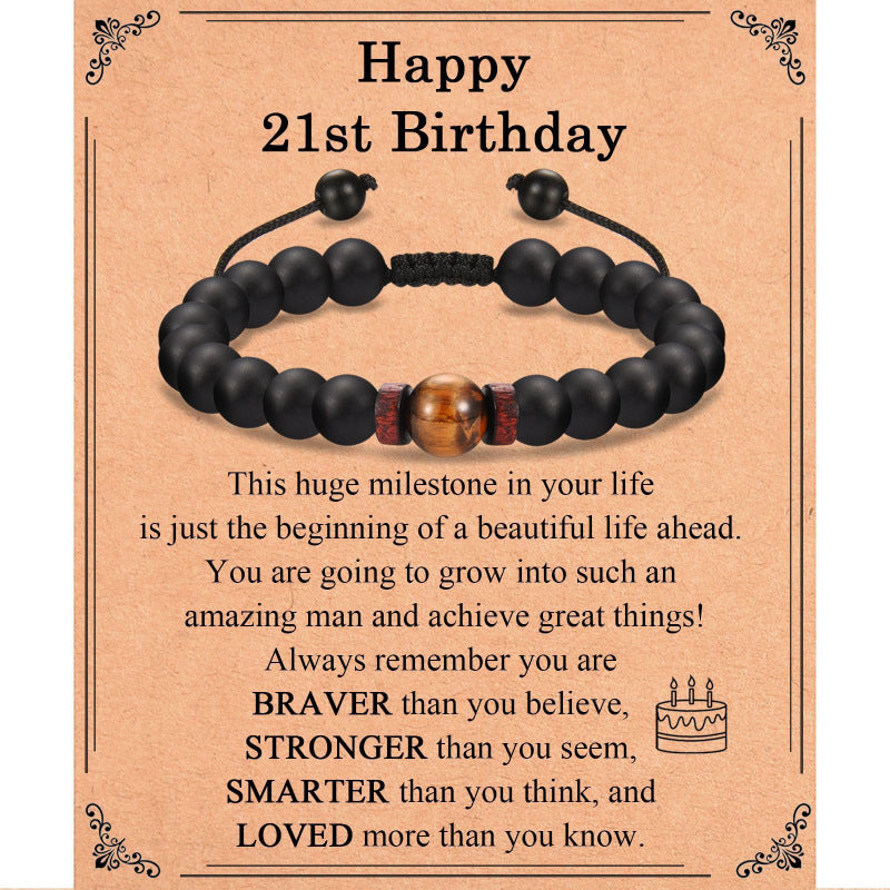 Tiger Eye Spacer Woven Bracelet