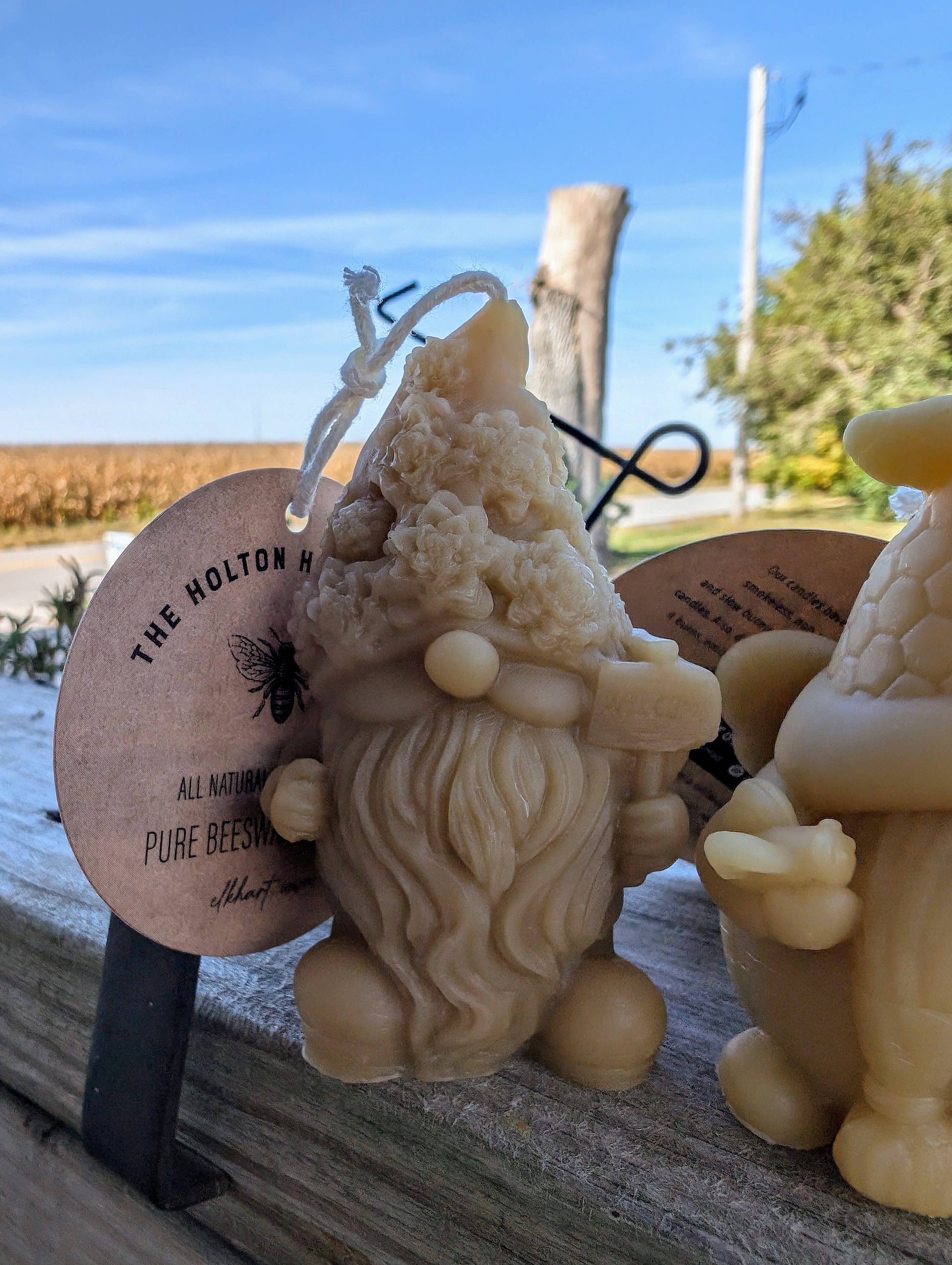Beeswax Honey Themed Gnome Candles set of 3