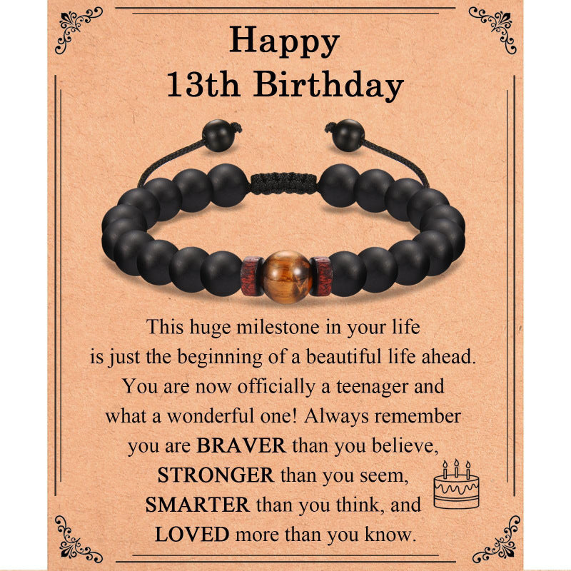 Tiger Eye Spacer Woven Bracelet