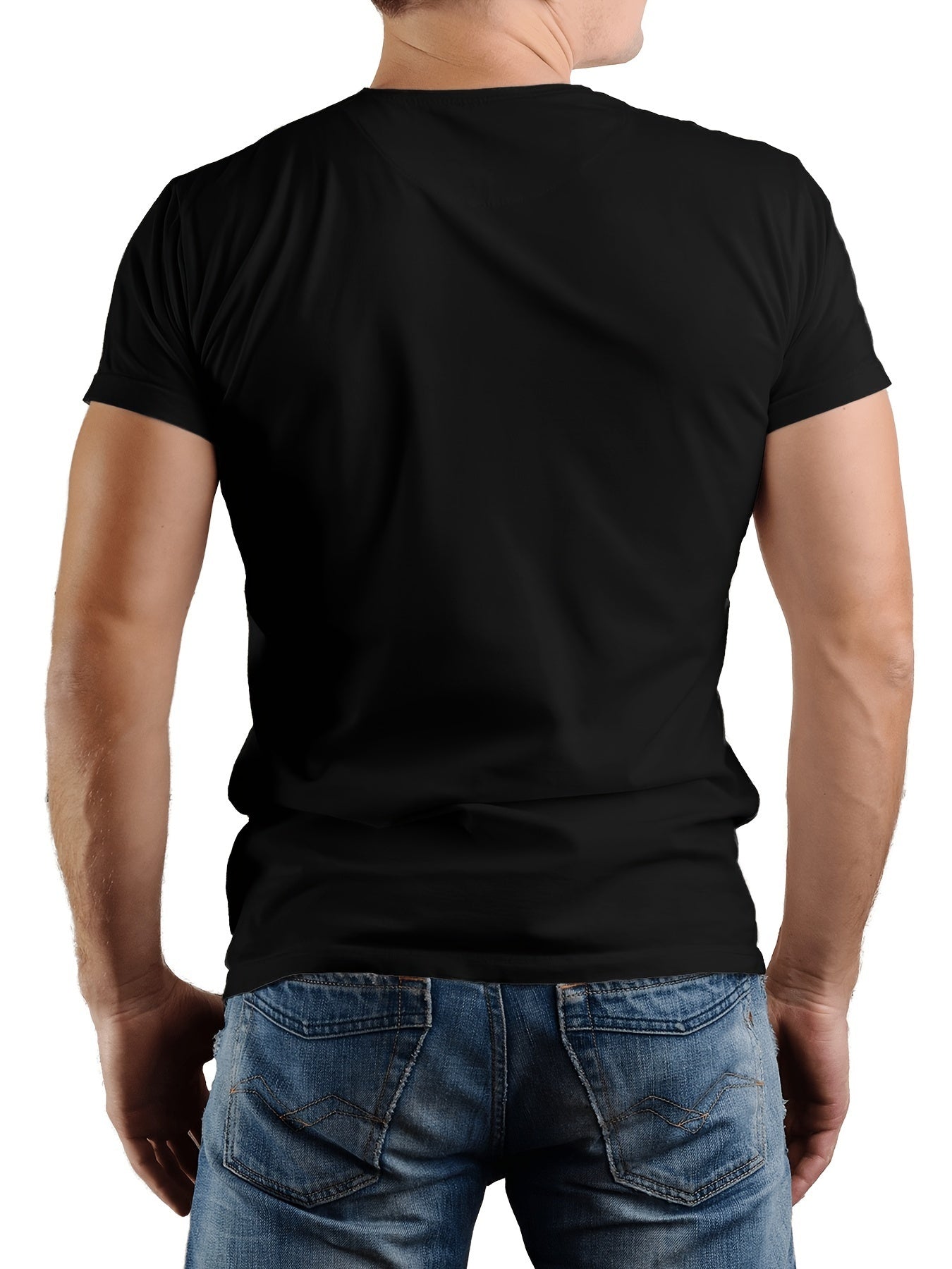 Men's Pattern Printed Short Sleeved T-shirt