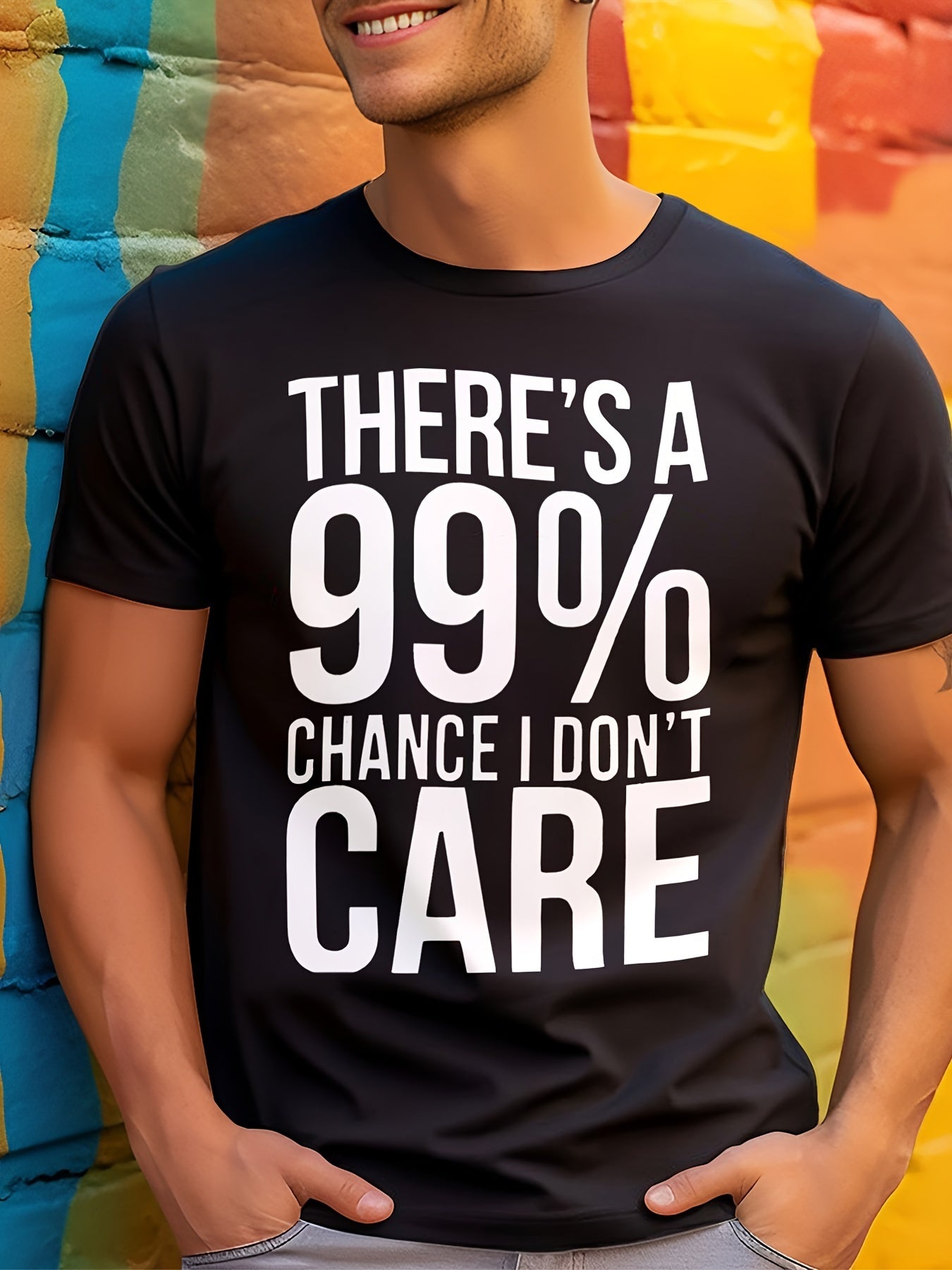 Men's Pattern Printed Short Sleeved T-shirt