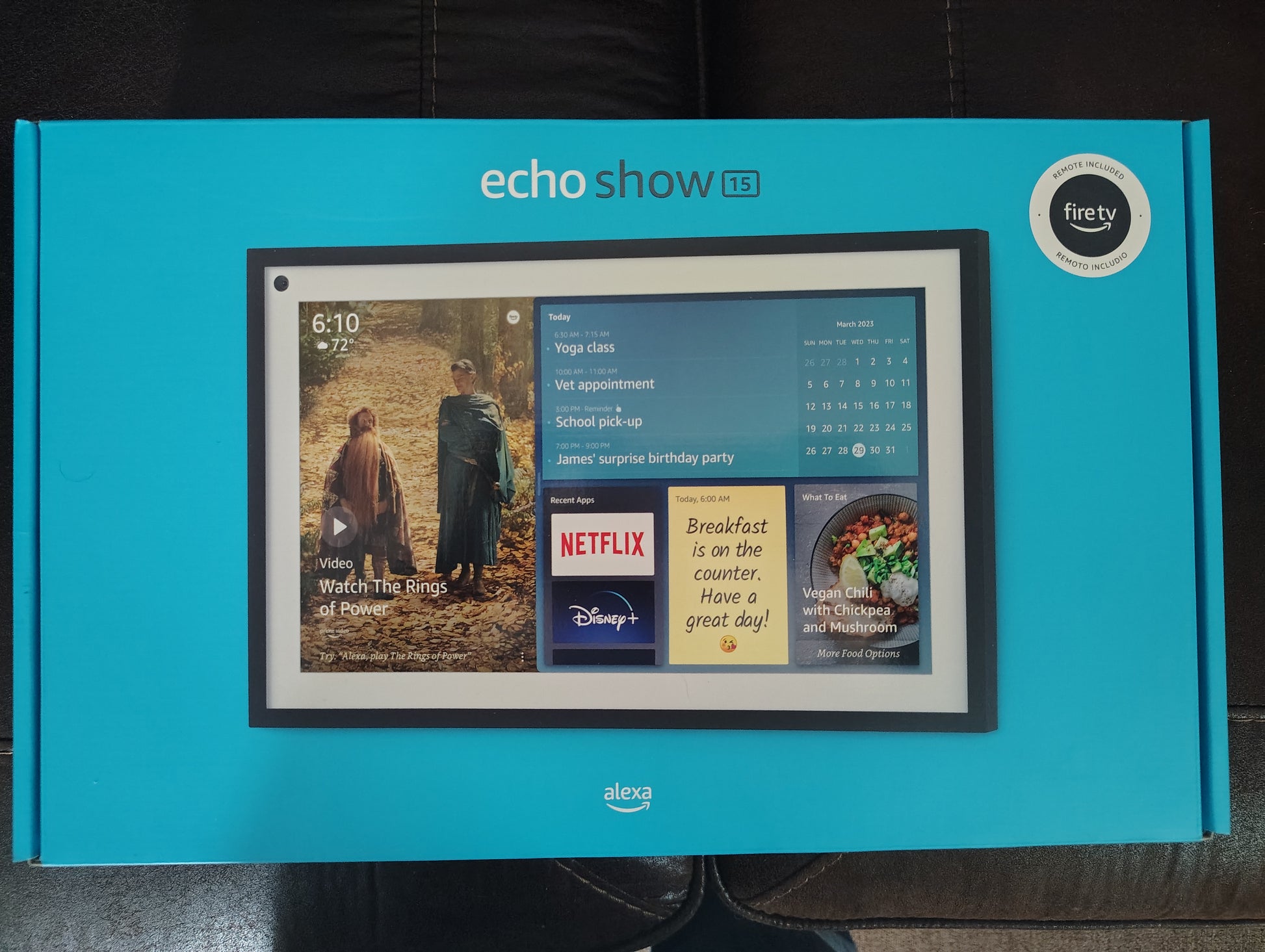 Amazon Echo Show 15 w/ Voice Remote Built-in Alexa & FireTV