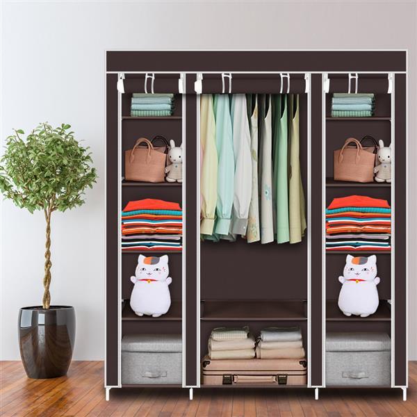 Non Woven Kids Wardrobe Closet with 5 Layers And 12 Compartments