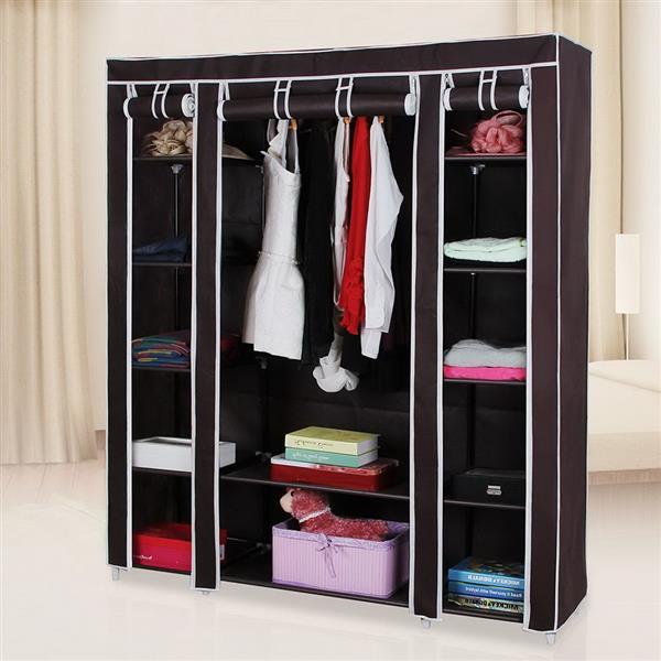 Non Woven Kids Wardrobe Closet with 5 Layers And 12 Compartments